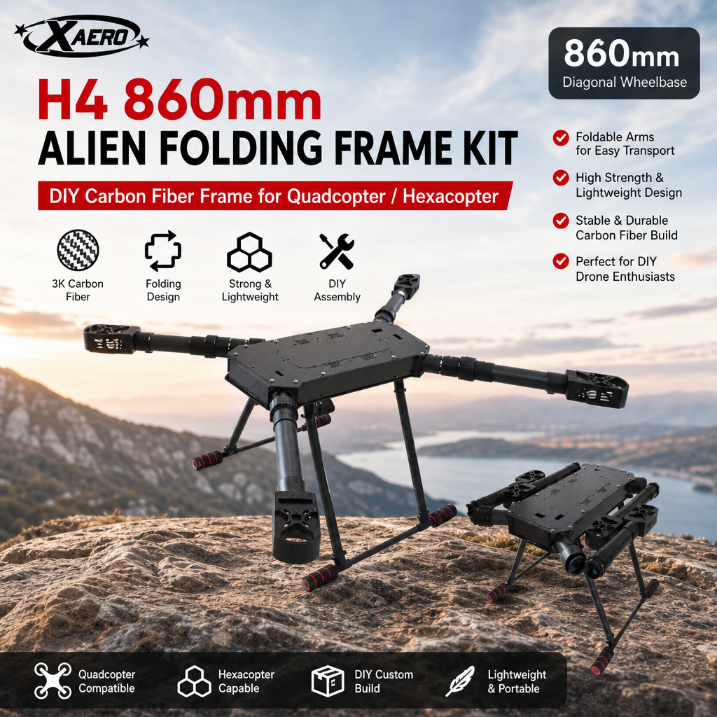 XAERO DIY H4 860mm Alien Foldi - Drone Kit Hexacopter incelemesi ve fiyatı
